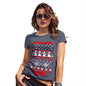 Merry Christmas Snowmen Pattern Personalised Women's T-Shirt 
