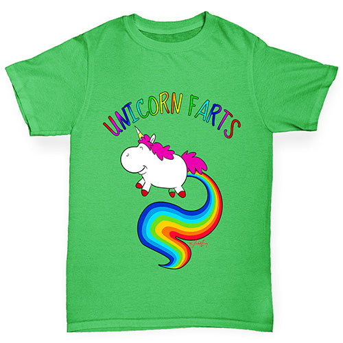 Rainbow Unicorn Farts Uni-Farts Boy's T-Shirt