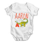 Personalised Dinosaur Letter A Funny One-piece Infant Baby Bodysuits Babygrows Onesie