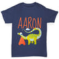Personalised Dinosaur Letter A Boy's T-Shirt