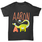 Personalised Dinosaur Letter A Girl's T-Shirt 