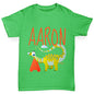 Personalised Dinosaur Letter A Girl's T-Shirt 