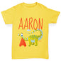 Personalised Dinosaur Letter A Girl's T-Shirt 
