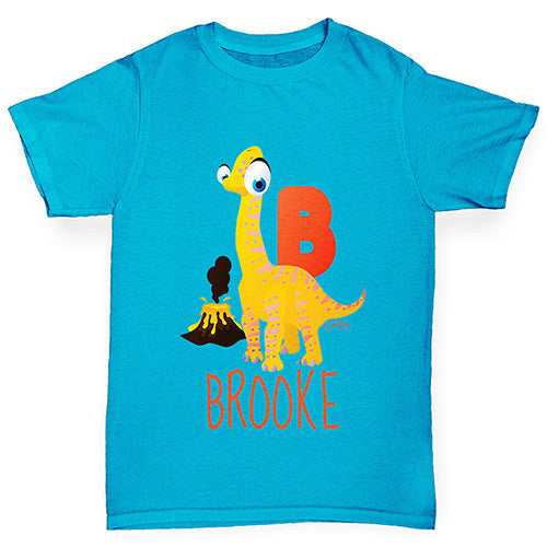 Personalised Dinosaur Letter B Boy's T-Shirt
