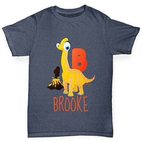 Personalised Dinosaur Letter B Boy's T-Shirt