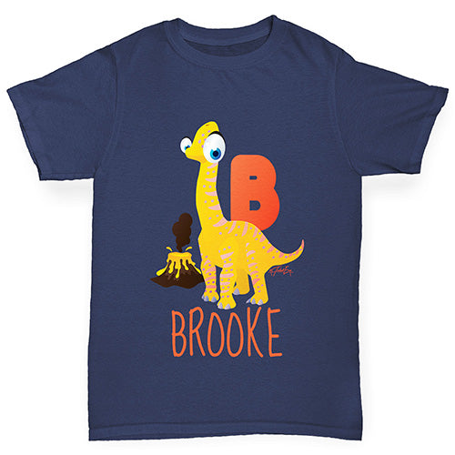 Personalised Dinosaur Letter B Boy's T-Shirt