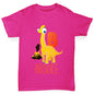 Personalised Dinosaur Letter B Girl's T-Shirt 