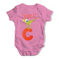 Personalised Dinosaur Letter C Funny One-piece Infant Baby Bodysuits Babygrows Onesie