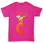 Personalised Dinosaur Letter C Girl's T-Shirt 