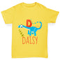 Personalised Dinosaur Letter D Girl's T-Shirt 