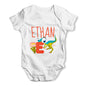 Personalised Dinosaur Letter E Funny One-piece Infant Baby Bodysuits Babygrows Onesie