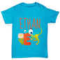 Personalised Dinosaur Letter E Boy's T-Shirt