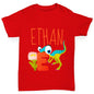 Personalised Dinosaur Letter E Boy's T-Shirt