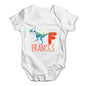 Personalised Dinosaur Letter F Funny One-piece Infant Baby Bodysuits Babygrows Onesie