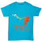 Personalised Dinosaur Letter F Boy's T-Shirt