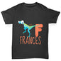 Personalised Dinosaur Letter F Boy's T-Shirt