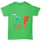 Personalised Dinosaur Letter F Boy's T-Shirt