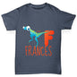 Personalised Dinosaur Letter F Boy's T-Shirt
