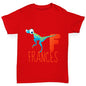 Personalised Dinosaur Letter F Boy's T-Shirt