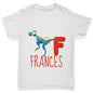 Personalised Dinosaur Letter F Girl's T-Shirt 