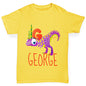 Personalised Dinosaur Letter G Girl's T-Shirt 