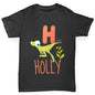 Personalised Dinosaur Letter H Boy's T-Shirt