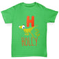 Personalised Dinosaur Letter H Boy's T-Shirt