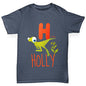 Personalised Dinosaur Letter H Boy's T-Shirt