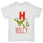 Personalised Dinosaur Letter H Boy's T-Shirt