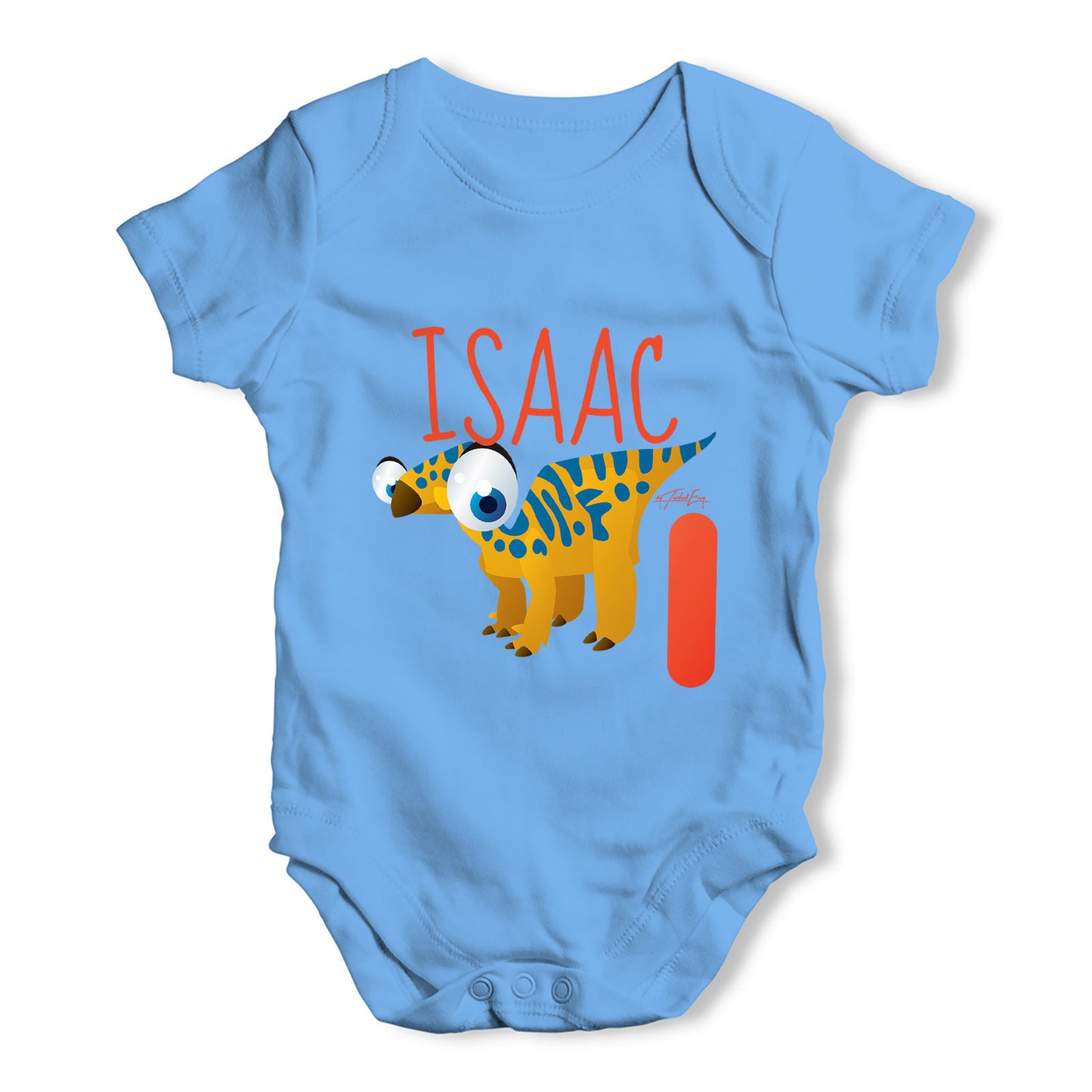 Personalised Dinosaur Letter I Funny One-piece Infant Baby Bodysuits Babygrows Onesie