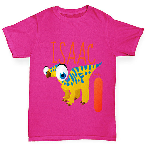 Personalised Dinosaur Letter I Girl's T-Shirt 