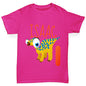 Personalised Dinosaur Letter I Girl's T-Shirt 