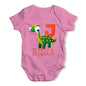 Personalised Dinosaur Letter J Funny One-piece Infant Baby Bodysuits Babygrows Onesie