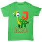Personalised Dinosaur Letter J Boy's T-Shirt