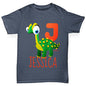 Personalised Dinosaur Letter J Boy's T-Shirt