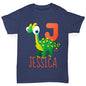 Personalised Dinosaur Letter J Boy's T-Shirt
