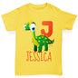 Personalised Dinosaur Letter J Boy's T-Shirt