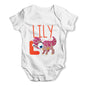Personalised Dinosaur Letter L Funny One-piece Infant Baby Bodysuits Babygrows Onesie
