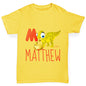 Personalised Dinosaur Letter M Boy's T-Shirt