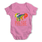 Personalised Dinosaur Letter P Funny One-piece Infant Baby Bodysuits Babygrows Onesie