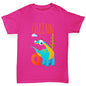 Personalised Dinosaur Letter Q Girl's T-Shirt 