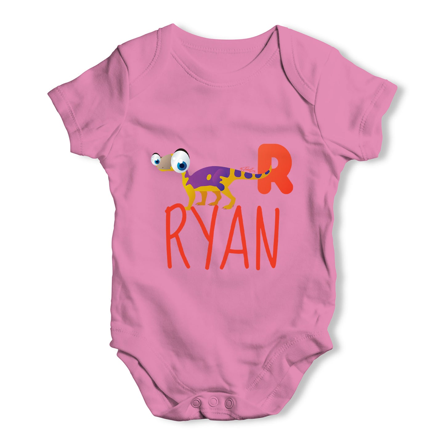 Personalised Dinosaur Letter R Funny One-piece Infant Baby Bodysuits Babygrows Onesie