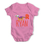 Personalised Dinosaur Letter R Funny One-piece Infant Baby Bodysuits Babygrows Onesie
