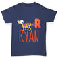 Personalised Dinosaur Letter R Boy's T-Shirt