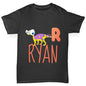 Personalised Dinosaur Letter R Girl's T-Shirt 