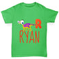 Personalised Dinosaur Letter R Girl's T-Shirt 