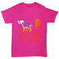 Personalised Dinosaur Letter R Girl's T-Shirt 