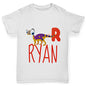 Personalised Dinosaur Letter R Girl's T-Shirt 