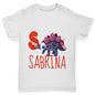 Personalised Dinosaur Letter S Boy's T-Shirt