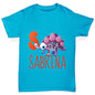 Personalised Dinosaur Letter S Girl's T-Shirt 
